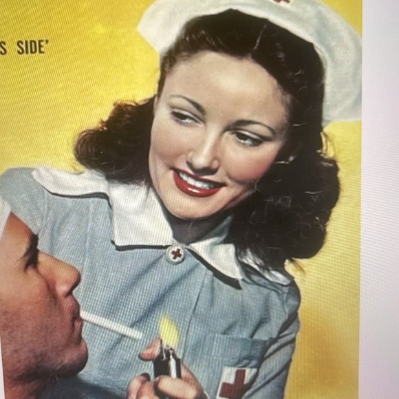 Vntg WWII American Red Cross HR (Hospital and Recreation) Volunteer Button Pin - Picture 2 of 5